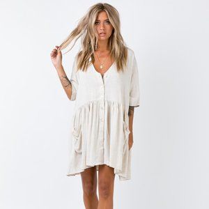 Princess Polly Sandy Mini Dress Natural